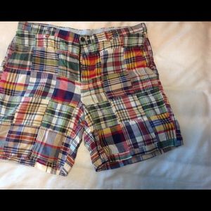 Brooks Brothers plaid golf shorts